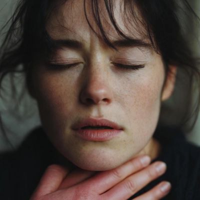 : बेहतर पाचन के कारण राहत महसूस करता व्यक्ति