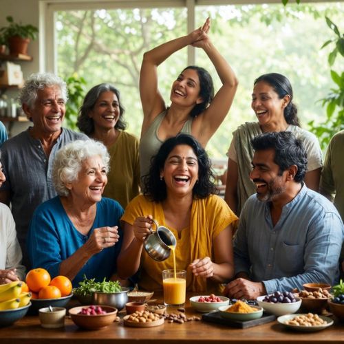 "प्राकृतिक तरीके से अच्छे आंत स्वास्थ्य और समग्र तंदुरुस्ती की ओर एक खुशहाल यात्रा।"

