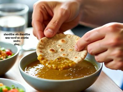 : पाचन पर तनाव के प्रभाव और उपाय को दर्शाना।